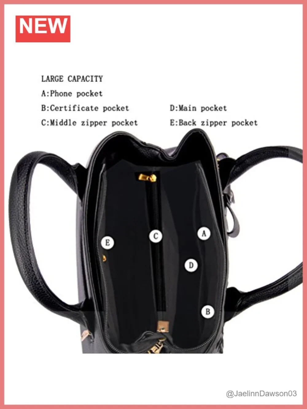 Women PU Leather Top Handle Satchel Shoulder Tote Bag